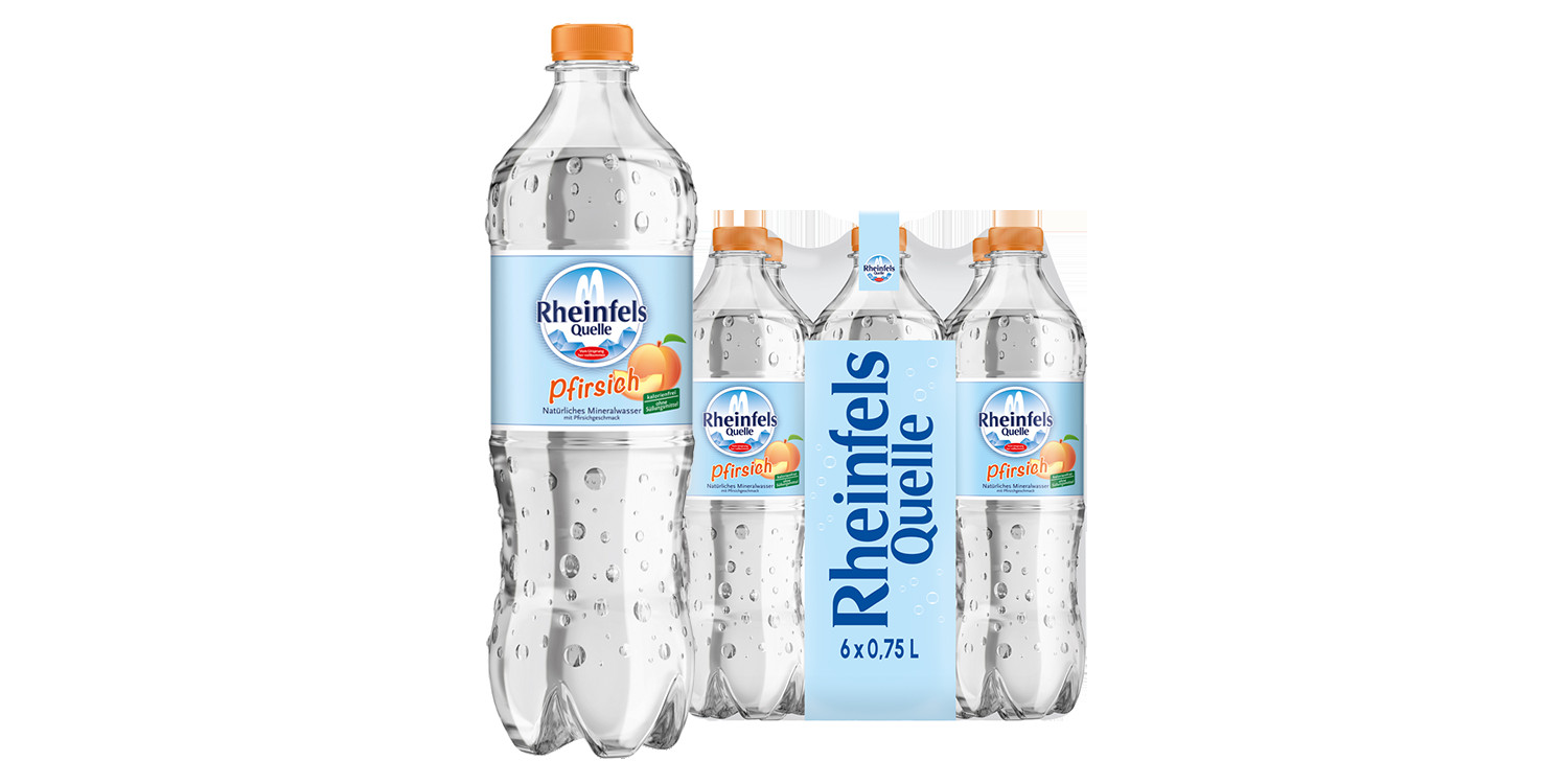 0,75-Liter-PET-Einweg Flasche und 6er-Pack