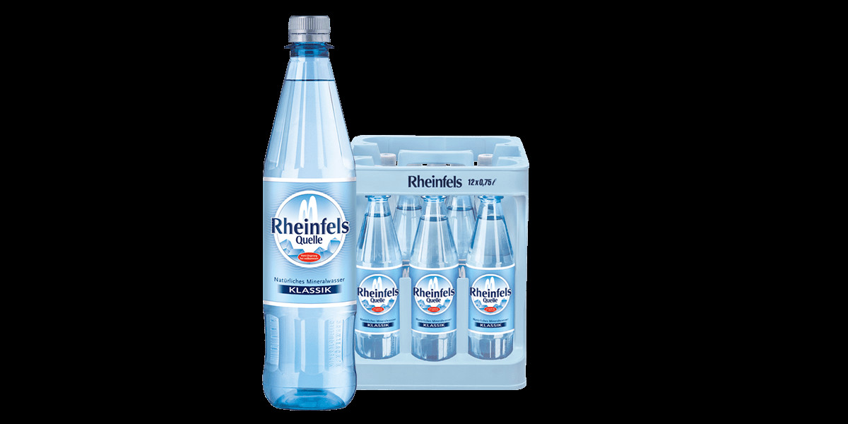 Kasten mit 12 Flaschen Rheinfels Quelle Klassik in 0,75 L PET-Mehrweg