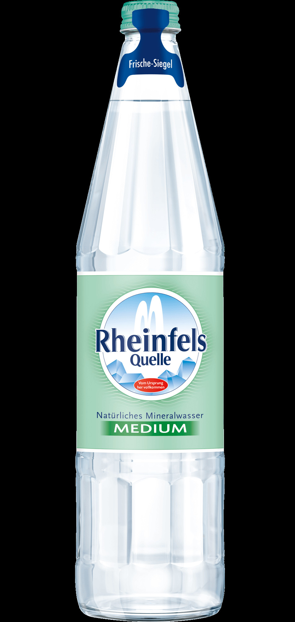 Rheinfels Quelle Medium in der Glasflasche